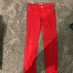 valentine red jeans